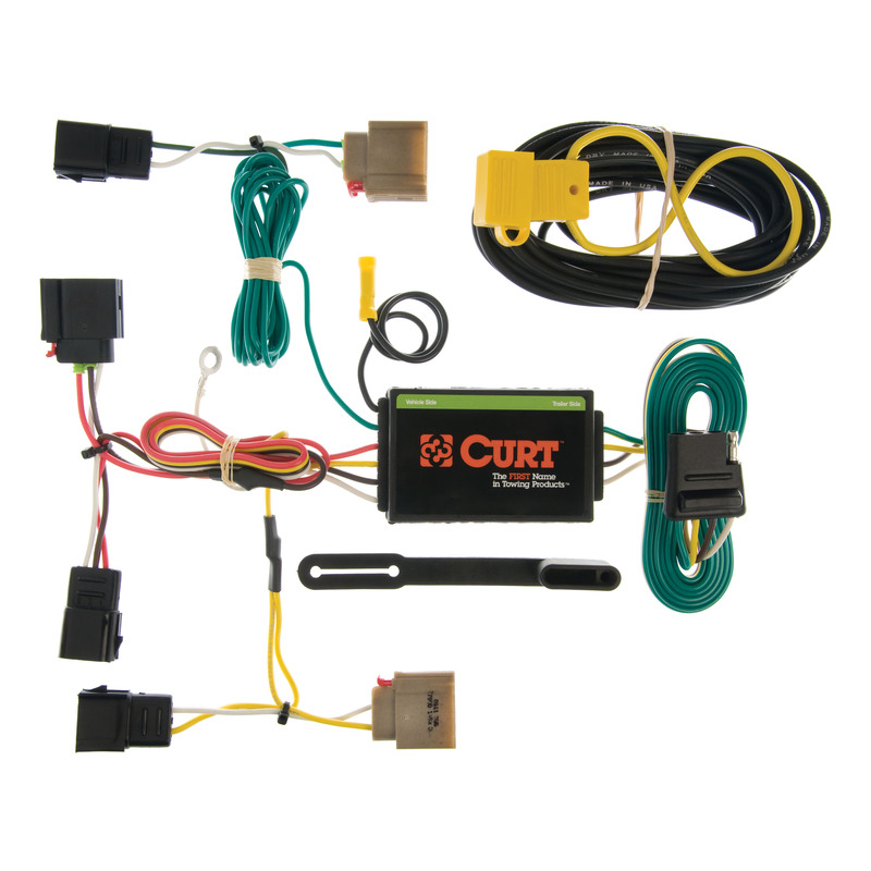 CURT 55050 Vehicle-Side Custom 4-Pin Trailer Wiring Harness, Fits Select Dodge Caliber, Jeep Patriot, Compass